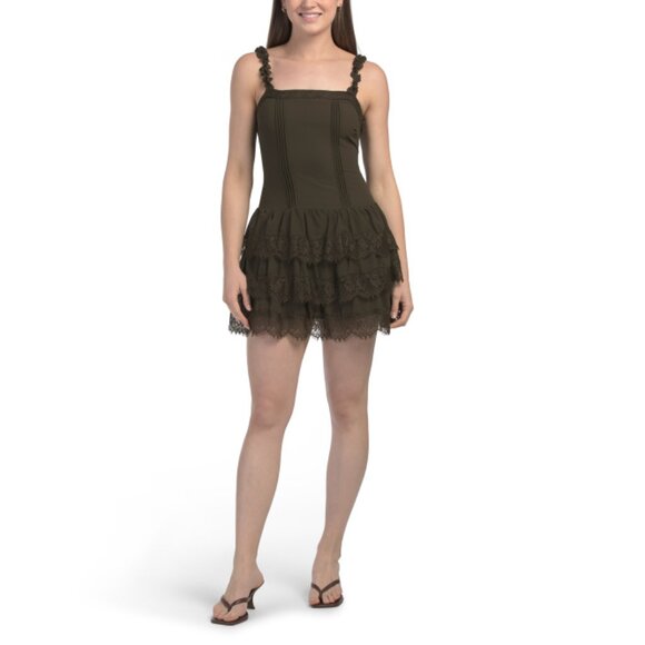 LE LIS Olive Ruffled Mini Dress - Picture 1 of 2